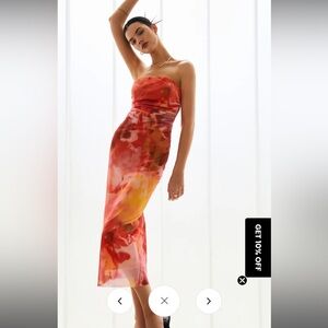 Mars Mesh Midi Tube Dress